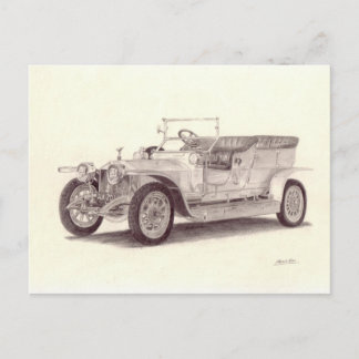 Vintage Car: Rolls Royce Silver Ghost Postcard