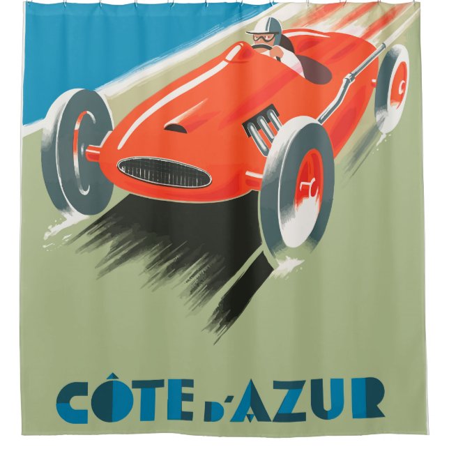 Vintage car. shower curtain (Front)
