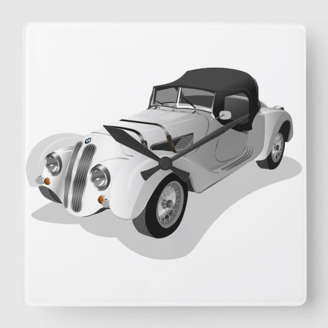 Vintage car square wall clock (Front)