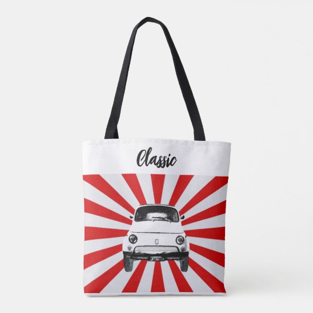 Vintage Car Sun Tote Bag (Back)