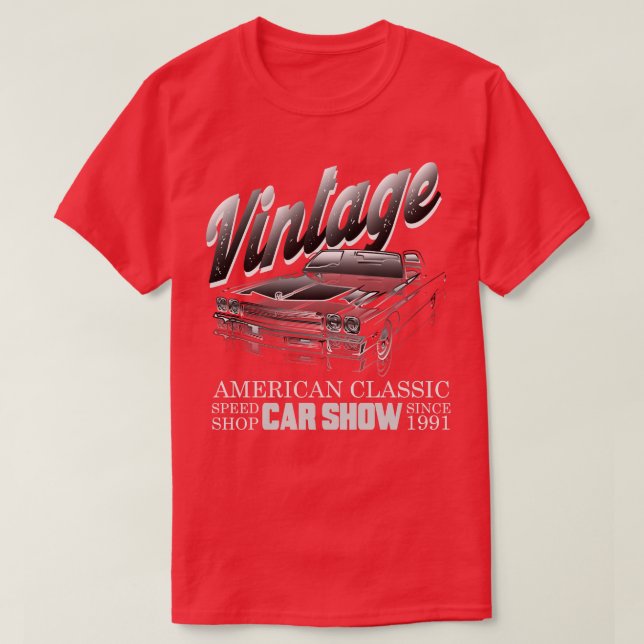 Vintage Car T-Shirt (Design Front)
