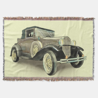 Vintage Car  Throw Blanket