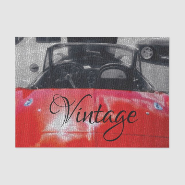 Vintage Car Tissue Paper (Front)