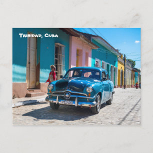 Vintage Car, Trinidad, Cuba Postcard