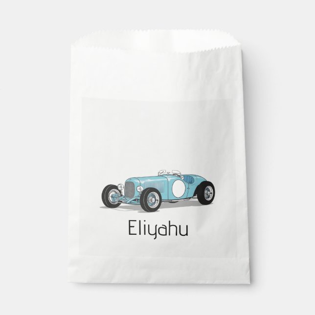 Vintage car upsherin  favour bags (Front)