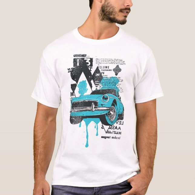 Vintage Car Vibes T-Shirt (Front)