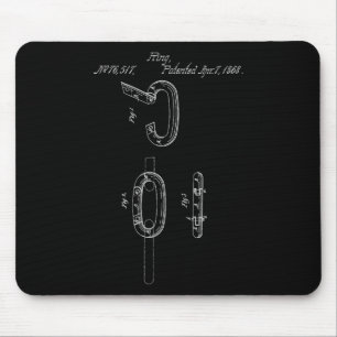 Vintage Carabiner Shirt - Rock Climber Mountain Cl Mouse Mat