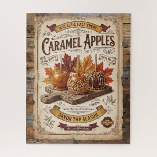 Vintage Caramel Apples   Autumn Blessings Jigsaw Puzzle