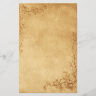 Vintage Caramel Brown Stationery