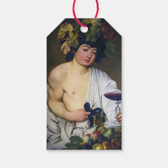 Vintage Caravaggio's Bacchus (1596) Gift Tags (Front)