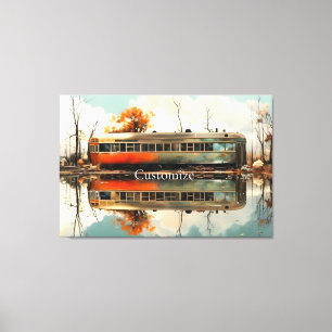 Vintage Caravan Trailer RV Thunder_Cove Canvas Print