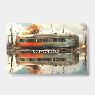 Vintage Caravan Trailer RV Thunder_Cove ID Badge