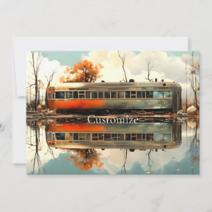 Vintage Caravan Trailer RV Thunder_Cove Invitation