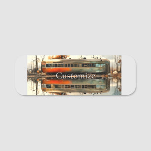 Vintage Caravan Trailer RV Thunder_Cove Name Tag