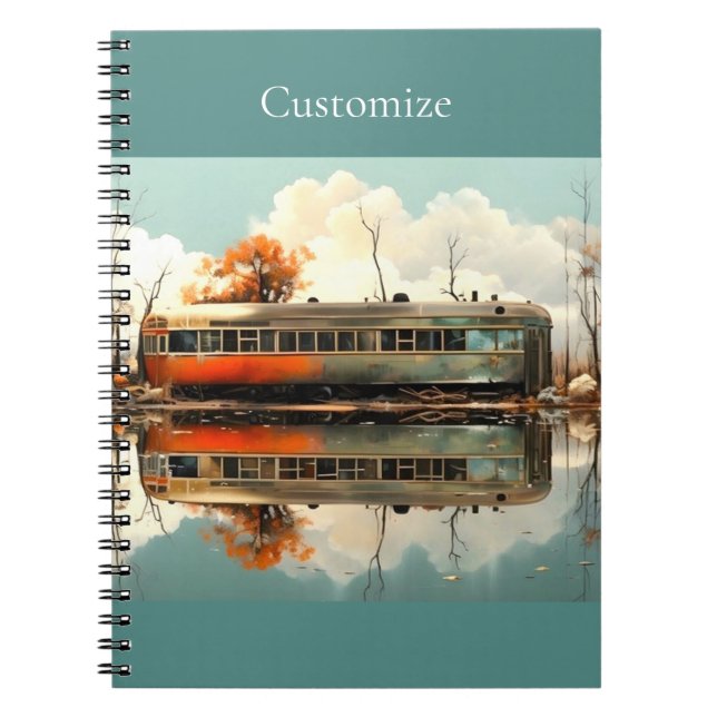 Vintage Caravan Trailer RV Thunder_Cove Notebook (Front)