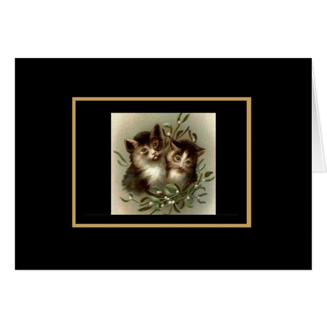 Vintage Card Cat Still Life (Front Horizontal)