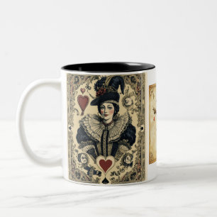 Vintage Card Deck Two-Tone Coffee Mug