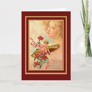 Vintage Card Valentine Cupid