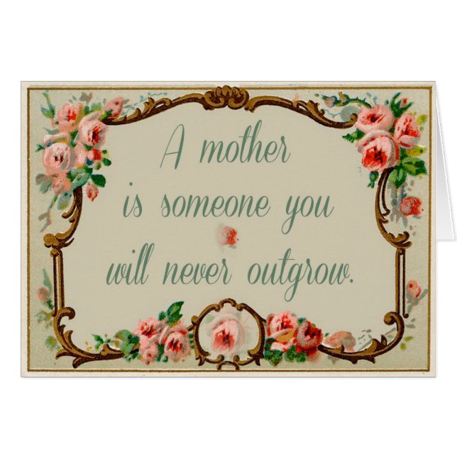 Vintage Card with Mother Sentiment (Front Horizontal)