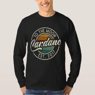 Vintage Cardano Ada Coin Funny To The Moon Cardano T-Shirt