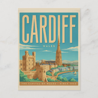 Vintage Cardiff Castle, Wales gifts an souvenirs Postcard
