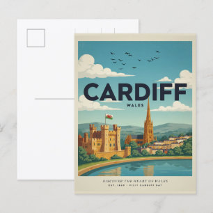 Vintage Cardiff Castle, Wales gifts an souvenirs Postcard