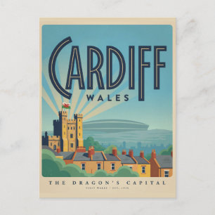 Vintage Cardiff Castle, Wales gifts an souvenirs Postcard