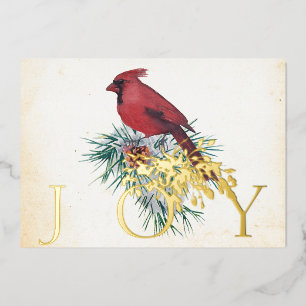 Vintage cardinal custom Christmas Holiday Card