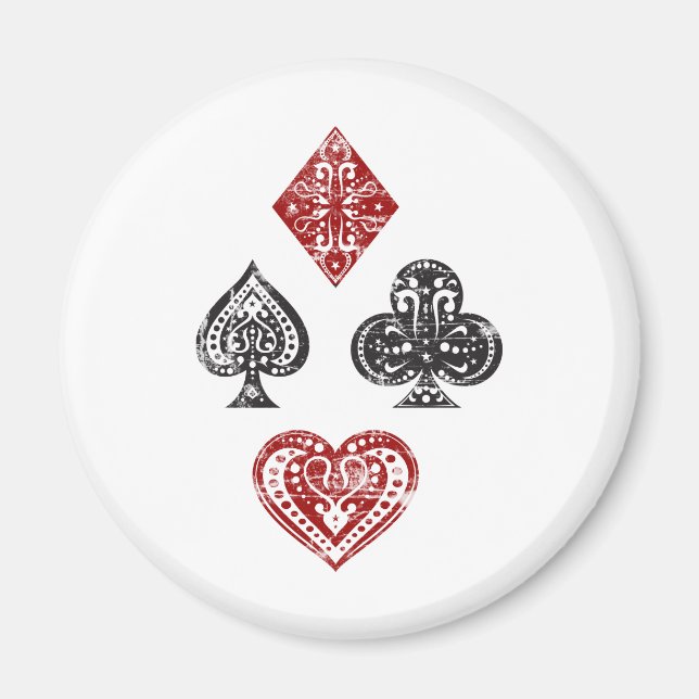 Vintage Cards Suit Magnet (Front)