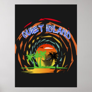 Vintage Caribbean Island Vacation Poster
