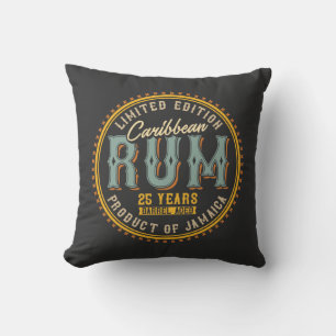 Vintage Caribbean Rum   Cushion