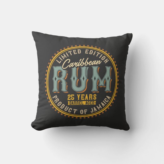 Vintage Caribbean Rum   Cushion (Front)