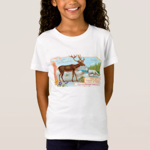 Vintage Caribou (Reindeer) and Arctic Fox T-Shirt