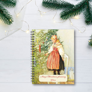 Vintage Carl Larsson Swedish Art Folk Christmas Notebook