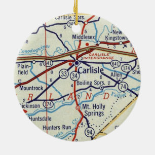 Vintage Carlisle PA Ceramic Tree Decoration