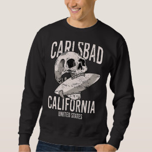 Vintage Carlsbad Beach California Ca Retro Surfer Sweatshirt