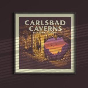 Vintage Carlsbad Caverns National Park Poster