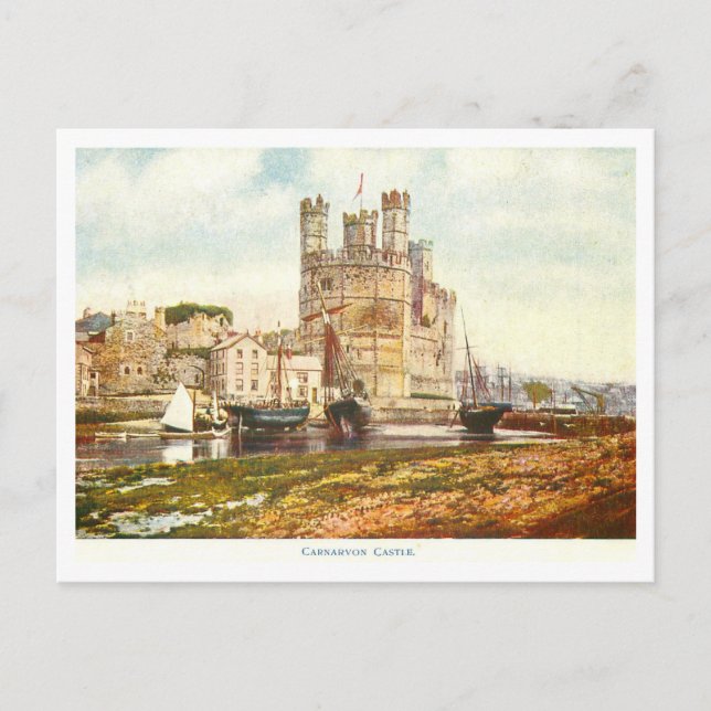 Vintage Carnarvon Castle Postcard (Front)