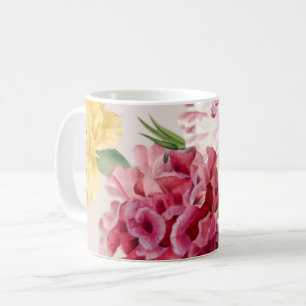 Vintage Carnation Floral illustration Coffee Mug