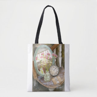 “Vintage Carnations” tote Bag