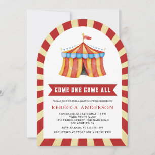 Vintage Carnival Circus Baby Shower Invitation