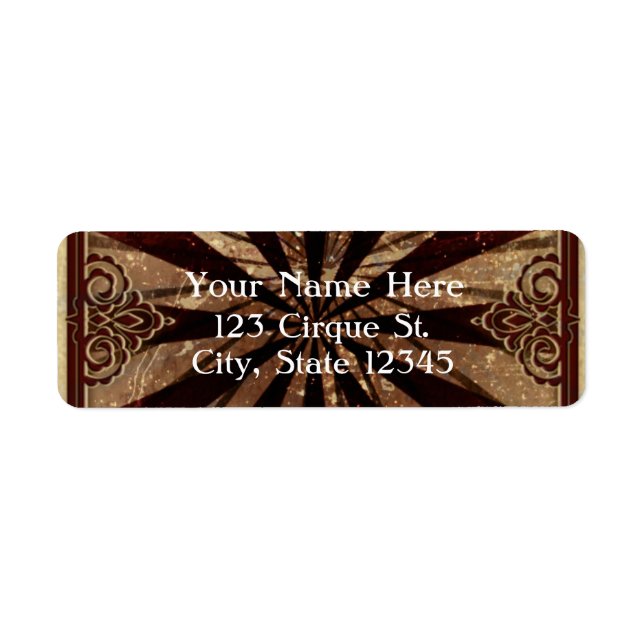Vintage Carnival Elegant Party Address Label (Front)