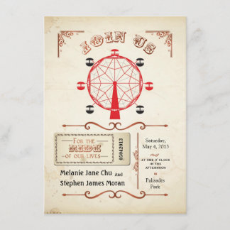 Vintage Carnival Ferris Wheel Invitation
