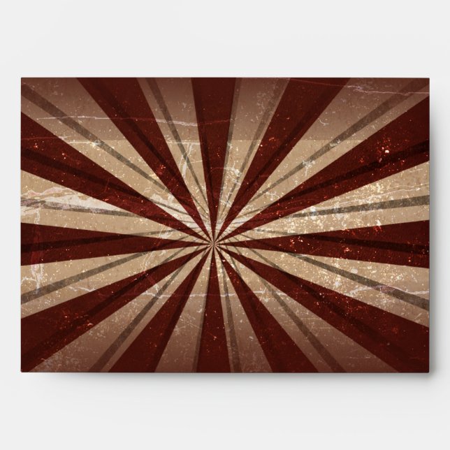 Vintage Carnival Red Party Invitation Envelope (Front)