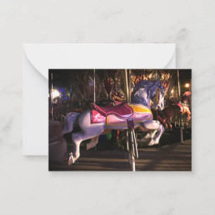 Vintage Carousel Galloping Horse Card