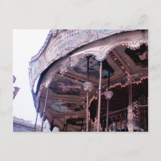 Vintage Carousel Postacrd Postcard