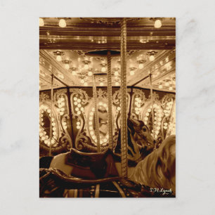 Vintage Carousel Postcard