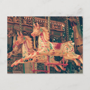 Vintage Carousel Postcard