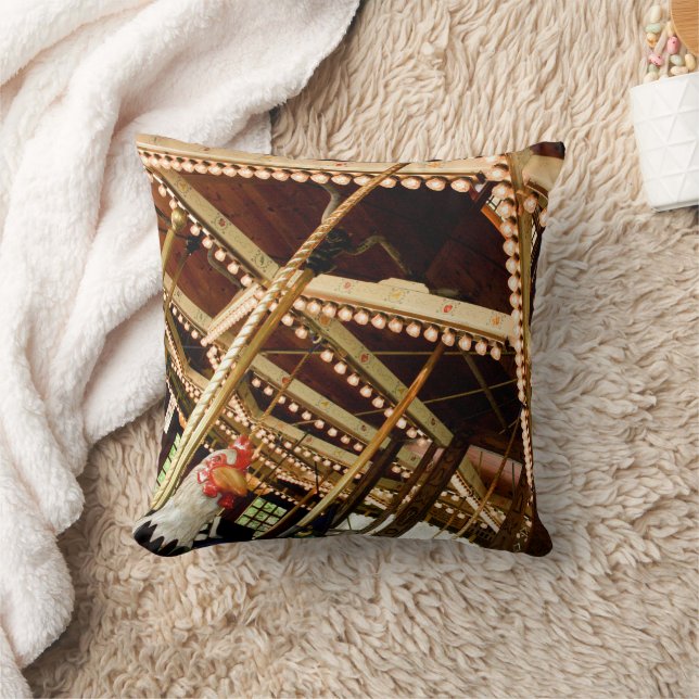 Vintage Carousel Rooster Cushion (Blanket)