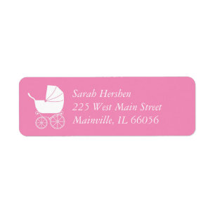 Vintage Carriage Baby Shower Elegant Pink Girl